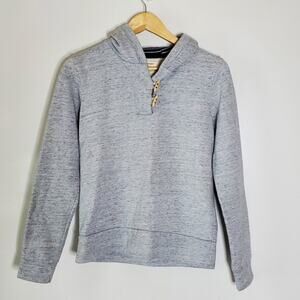 Marine Layer Light grey thick terry cloth sweatshirt with wooden toggle pullover